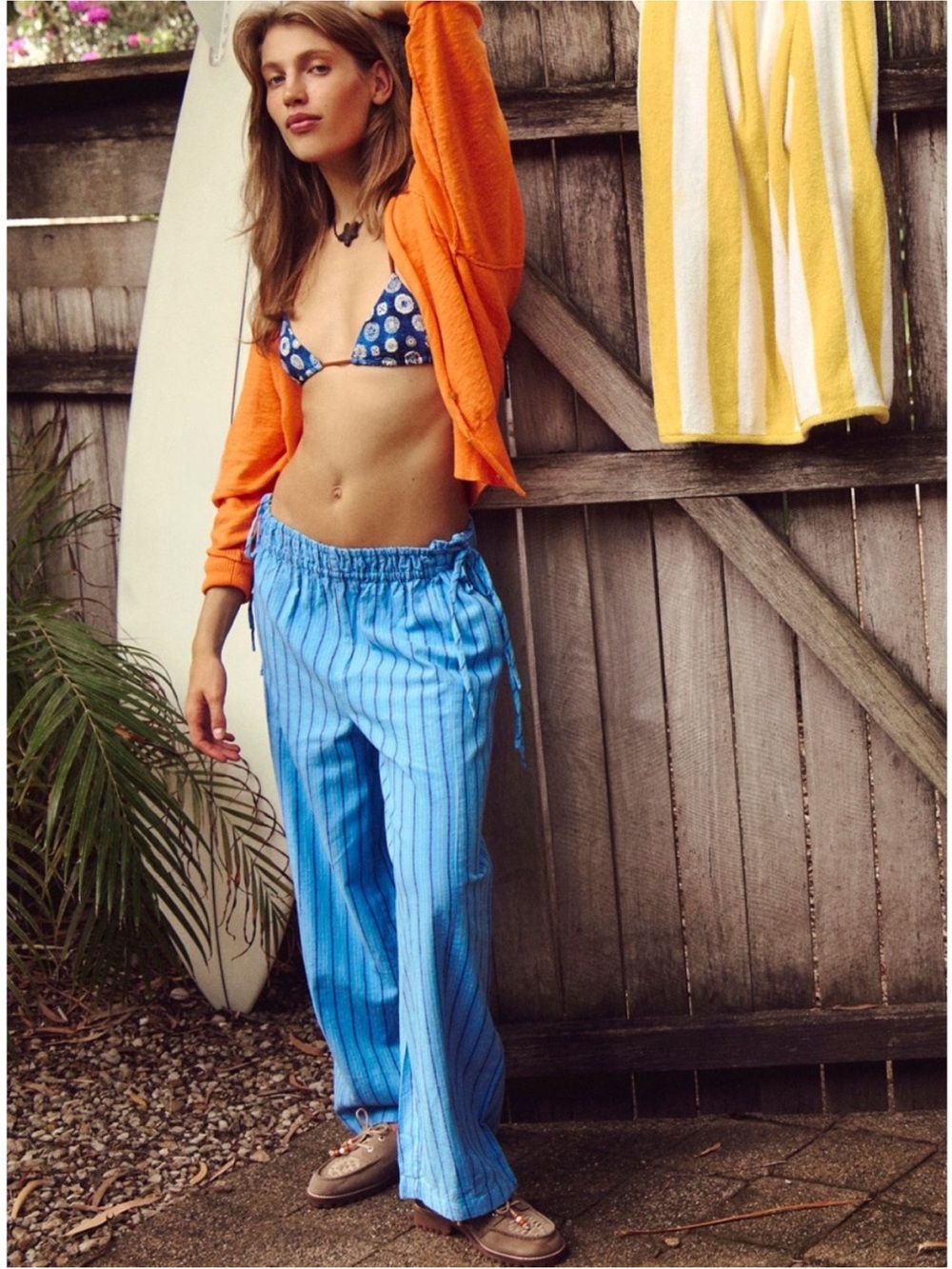 Free People Sun Glazed linen/cotton pants